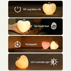Lámpara Nocturna LED 3D con Forma de Corazón para el Día de San Valentín - Product Image 4