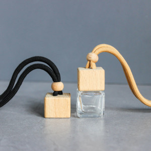 8ml Empty Transparent Bottle with Wooden Lid Perfume Bottle - Essential Oil <strong>Diffuser</strong> Air Freshener Container for <strong>Car</strong> - Product Image 5