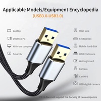 Nouveau câble de données d'extension de conception 0.5M 1M 1.5M 2M 3M haute vitesse USB3.0 USB 3.0 Type A mâle pour taper un câble d'extension court mâle