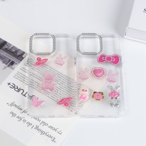 Coque de téléphone portable personnalisée en résine époxy de luxe antichoc et tendance en TPU pour iPhone 17 16 15 14 13 12 Pro Max Plus <span class=keywords><strong>Samsung</strong></span> - Product Image 3