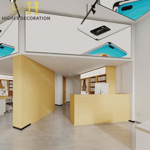 Diseño de tienda de teléfonos móviles, mesa de mostrador de exhibición de teléfono móvil de <span class=keywords><strong>madera</strong></span> duradera personalizada para escaparate de teléfono móvil - Product Image 2