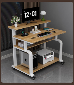 Bureau d'<span class=keywords><strong>ordinateur</strong></span> de bureau pouvant accueillir une <span class=keywords><strong>imprimante</strong></span>, <span class=keywords><strong>petit</strong></span> bureau d'étude simple <span class=keywords><strong>pour</strong></span> étudiants, chambre à coucher, bureau mobile - Product Image 5