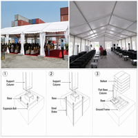 Carpa para Eventos al Aire Libre de Gran Tamaño, Tipo Tubo de PVC Resistente, Impermeable y Resistente al Viento, Diseño Portátil para Ceremonias y Fiestas