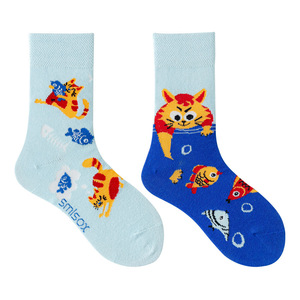 Calcetines Infantiles con Diseños Divertidos y Asimétricos, Estampados de Animales de Dibujos Animados, Calcetines Casuales para Niños y Niñas - Product Image 4
