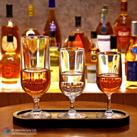 Verre à bière transparent personnalisé en PC de 440 ml (15 oz), incassable, écologique, pour vin, crème glacée, boissons, bar et usage domestique