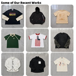 Camisetas de Rugby de Alta Calidad, Estilo Urbano, Hombros Caídos, Corte Holgado, Rayadas, de Algodón Grueso para Hombre - Product Image 4