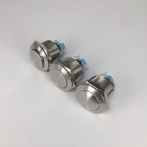 Cmp 5a 19 मिमी 2 पिन वाटरप्रूफ आईपी 65 क्षणिक धातु पुश बटन स्विच - Product Image 1