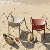 Chaise de salle à manger empilable en polypropylène de haute qualité, fauteuil en plastique pour salon, jardin et maison