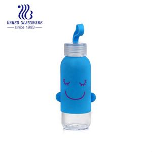 Bouteilles en verre de verre, 50/300ml, vente en gros, forme d'ours rose avec film plastique pour éviter les brûler, pichet à eau en verre - Product Image 1