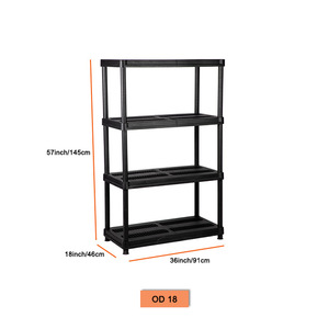 Étagère à quatre niveaux Northpower 91x46x145cm, robuste, pour entrepôt et logistique - Product Image 2