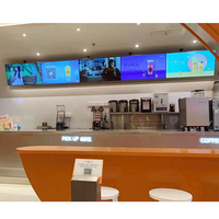 Tableau de menu numérique haute luminosité de 55 pouces et machine publicitaire à écran LCD Restaurant mural avec télécommande