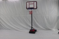 Panier de basket pour enfants: cadre en acier autoportant, base de réservoir d'eau (30L), roues et réglable à 2.53m-utilisation intérieure/extérieure