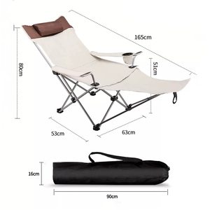 Outdoor Portable Lunch Break Chair <b>Camping</b> Folding Deck Beach Chair Fishing Chair with Backrest For <b>Camping</b> <b>Hiking</b> - Product Image 2