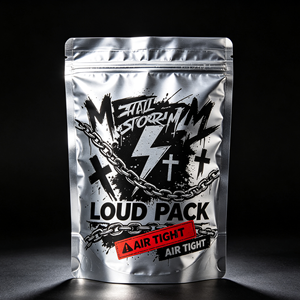 Buste Mylar Personalizzate 3.5g 7g 1 Libbra, Sacchetti Mylar a Forma di 1/8 Libbra, Antiodore, Richiudibili con Zip, in Alluminio, Doypack - Product Image 2
