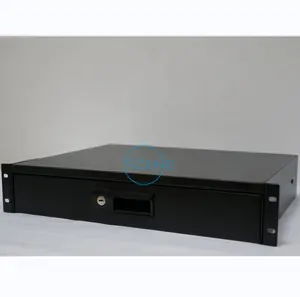 2U Lockable Rackmount Storage Drawer for 19'' Racks Cabinets