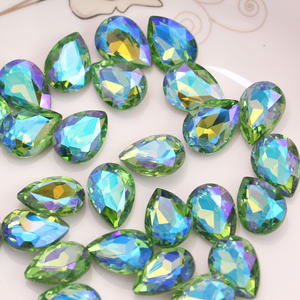 מפעל oleeya ייצור 13*18 מ מ "מ גביש זכוכית רופפת נקודה בחזרה אבני חן המשמש שמלה - Product Image 2