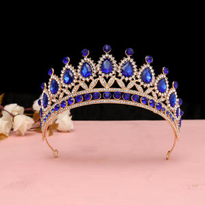 Corona de Metal para Decoración de Ramo, Corona Nupcial de Boda para Vestido de <span class=keywords><strong>Novia</strong></span>, Desfile de Pelo, Accesorios de Cumpleaños de Reina - Product Image 5