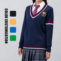 JK bleu marine école logo chandails personnalisé Letterman école pull chandails personnalisés pulls pulls logo personnalisé Maglione