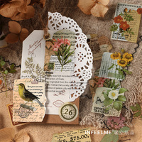 Livre d'autocollants décoratifs Nuages Flottants Artistiques Rétro Regardant le Monde, 20 pièces/paquet, 4 styles, pour Journal, Agenda, Carnet et Scrapbook