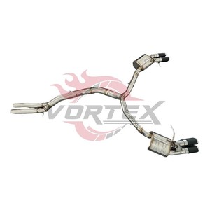 Échappement de performance Vortex SS304 Valvetronic pour Audi RS5 B9 2.9T 2019-2025, silencieux arrière de course avec embouts quadruples en fibre de carbone - Product Image 3