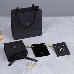 Boyang Cheap Black Book Style <b>Gift</b> Paper Bracelet Necklace Jewelry Package <b>Box</b> - Product Image 2