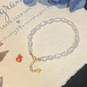 Pulsera de Perlas de Agua Dulce de Plata de Ley S925 de Cuerpo Completo Zhizhen, Nueva Pulsera de Moda con Dijes de la Suerte Roja de Regeneración Barroca - Product Image 4