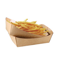 Fantasy B3 Snacks jetables Kraft papier bateau plateau plateau de restauration rapide Hot Dog Hamburger emballage boîte de papier