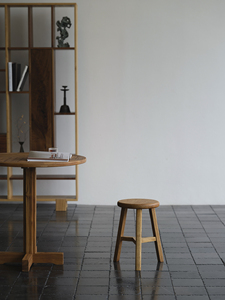 YJ Wabi-Sabi Style Paper Low <b>Stool</b> <b>Round</b> Lacquer Craft Modern Minimalist Chongqing Made Home - Product Image 2