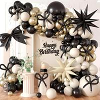 Kit d'arche de ballons multicolores en forme de nœud, ensemble de ballons en latex pour la décoration de fête de naissance, révélation du sexe, anniversaire