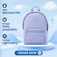 Sac à dos pour ordinateur portable, mini, élégant, antivol, tendance, unisexe, léger, en néoprène, pour un usage quotidien à l'école