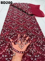 Base en tulle vert avec perles blanches tombantes et paillettes pour Kaftan Ghanéen, Matière pour Vêtement Traditionnel de Soirée d'Afrique de l'Ouest