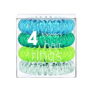 Manufacturer 71 Colors Black Transparent Elastic Ponytail Holders 4pcs Elastic Hair Ties Seamless Hair Bands