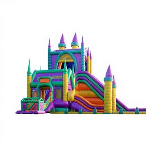 Castello Gonfiabile Gigante <span class=keywords><strong>per</strong></span> Feste, Casa Rimbalzante Gonfiabile, Trampolino <span class=keywords><strong>per</strong></span> <span class=keywords><strong>Bambini</strong></span> - Product Image 1