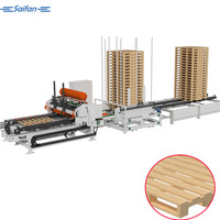 Machine automatique de fabrication de palettes en bois Saifan PLC, contrôle motorisé, pour palettes en blocs/à traverses, puissance 20 kW, garantie 1 an, haute performance
