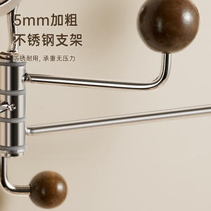 Bydall Crochet mural à ventouse style vintage, rotatif, en métal, pour porte de salle de bain, sans perçage, robuste, pour manteaux - Product Image 3