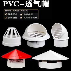 Tapa de ventilación de PVC de 75 mm, 110 mm, 160 mm, 200 mm, impermeable y transpirable para tubo de escape de techo o pared - Product Image 2