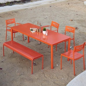 Chaises et bancs d'extérieur modernes <span class=keywords><strong>en</strong></span> <span class=keywords><strong>fer</strong></span> <span class=keywords><strong>forgé</strong></span> colorés et durables pour hôtels, cafés, centres commerciaux, stations balnéaires, parcs, hôpitaux, écoles, patios, bancs longs - Product Image 4