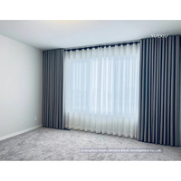 Rideau plissé motorisé à fixation au plafond, tissu occultant et voile double couche pour chambre à coucher, taille personnalisée