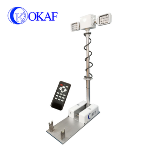 Okaf Space Saving <strong>Fold</strong> Down Telescopic Antenna <strong>Mast</strong> with 240W LED Lights Wireless Remote Control for Vehicle Roof Mounting - Product Image 2