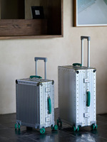 Valise à roulettes en alliage d'aluminium et de magnésium de style Dream Traveler, 20 pouces, pour affaires et loisirs, avec roues pivotantes, serrure TSA, étanche