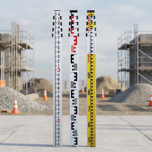 Bastón Telescópico de Nivelación para Topografía, Niveles Ópticos Automáticos y Nivelación en Construcción, Bastón de Aluminio de 3m/5m - Product Image 3