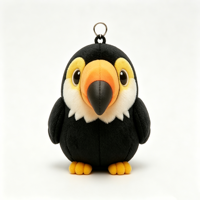 Peluche Toucan Personnalisée ODM/OEM, Adorable Oiseau en Peluche, Porte-clés, Mini Breloque de Sac, Cadeau Promotionnel