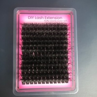 Kit de cils individuels en fourrure faits main 3-en-1, cils à pointes, kit d'extension de cils DIY, prix usine, volume, cruelty-free