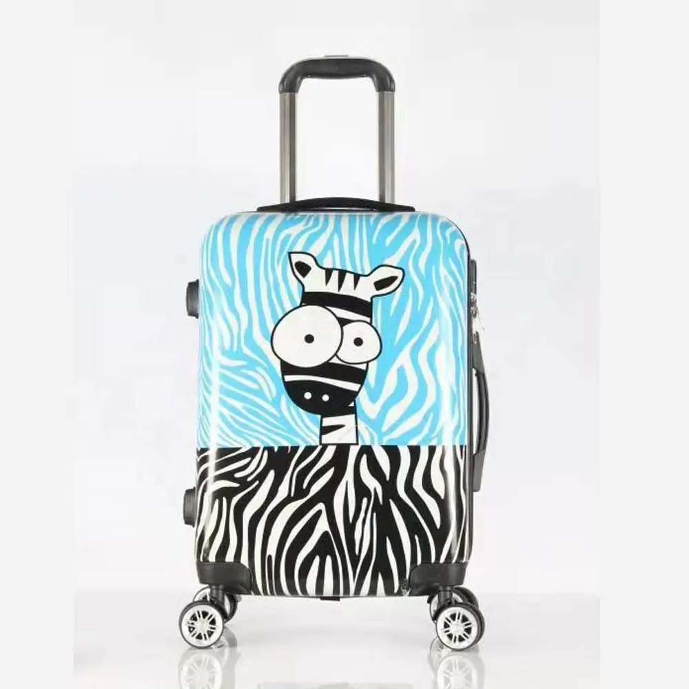 Valise à roulettes avec coque rigide, impression coloré, 50 pièces