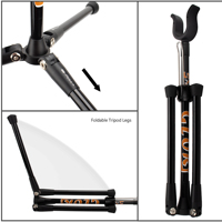 Support de tir à l'arc en carbone pur pliable avec support en silicone réglable en forme de U pour arc recurve et longbow