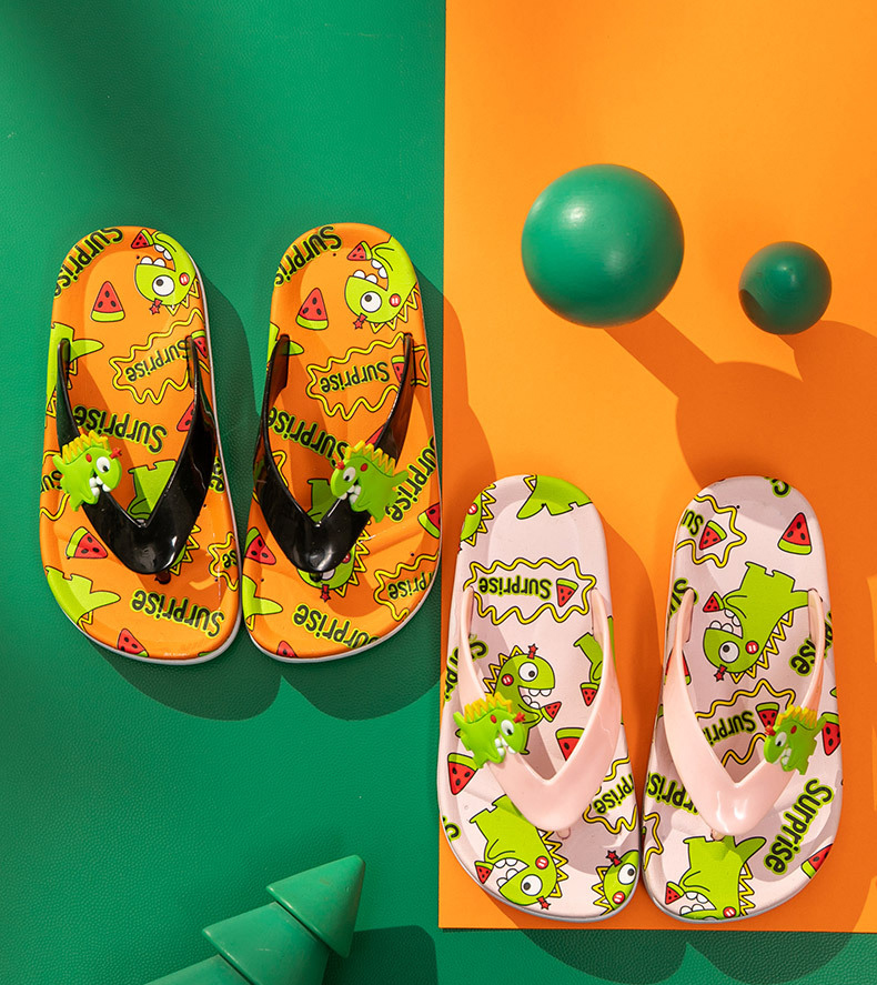 Children's Flip-flops Slippers Kids Cartoon Non-slip Printed Flipflops for Boys and Girls