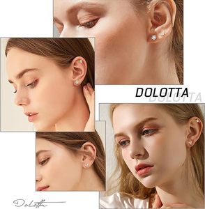 Boucles d'Oreilles Cartilage en Acier Inoxydable pour Femmes et Hommes à Dos Plat Tragus Lune Cœur Abeille Papillon Boucles d'Oreilles <span class=keywords><strong>Helix</strong></span> Piercing Bijoux - Product Image 6