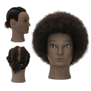 Support trépied pour perruque avec tête de mannequin en cheveux naturels - Product Image 4