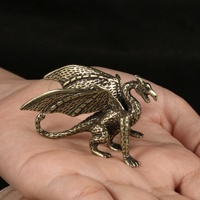 Juguete de latón Warcraft dragón adornos dinosaurio bronce estatua artesanía