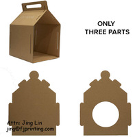 individueller druck umweltfreundlicher wellpappe-hundehaus katzenkatherie wohnung haustierhaus stallbox